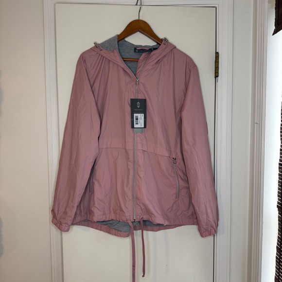 NWT Free Country Women's Windsheer Pink Raincoat Jacket Water Wind Resistant XL - Picture 1 of 9
